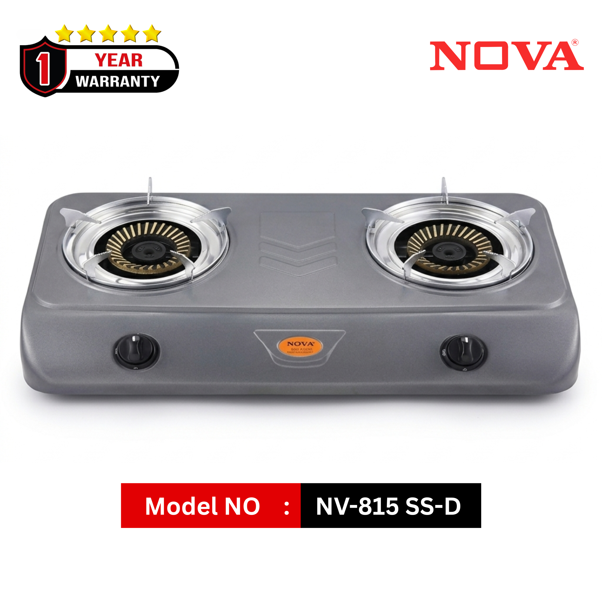 NOVA NV-815 SS-D Double Burner Gas Stove