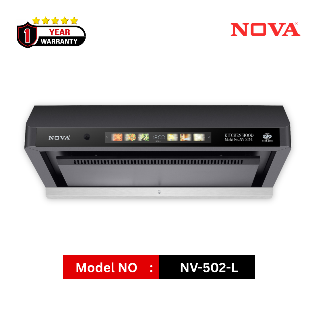 NOVA Kitchen Hood NV-502-L | Double Motor | Slim Design | Voice Control